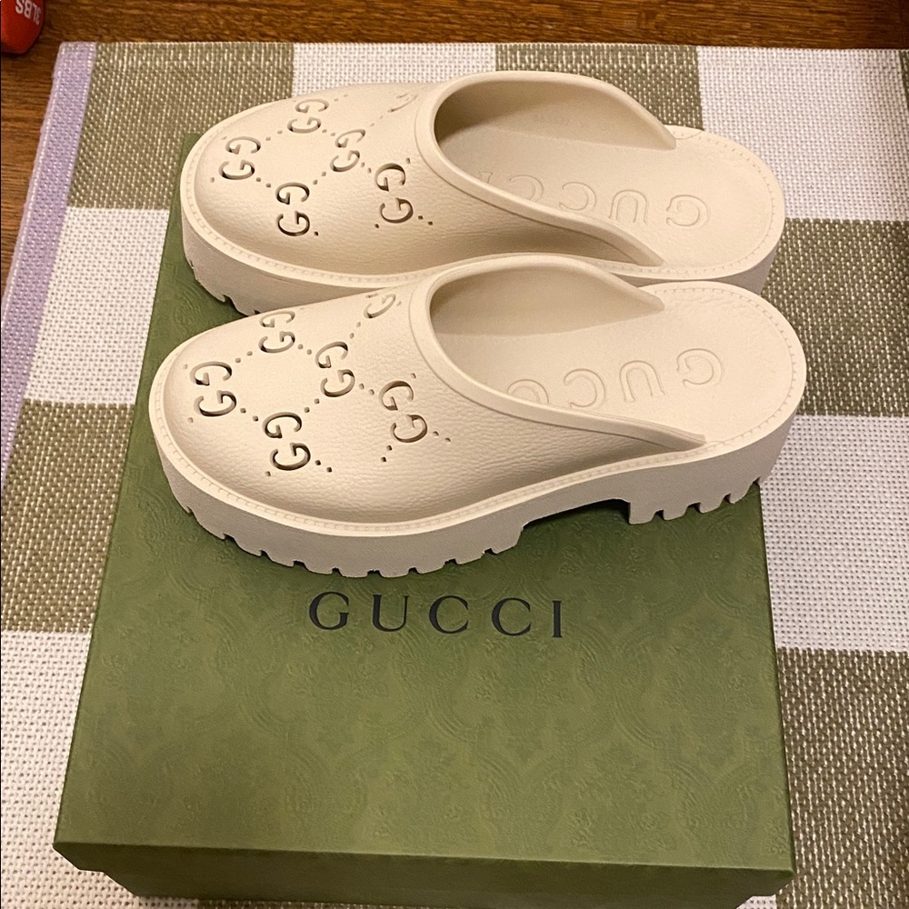 Gucci Women's Platform Perforated G Mule